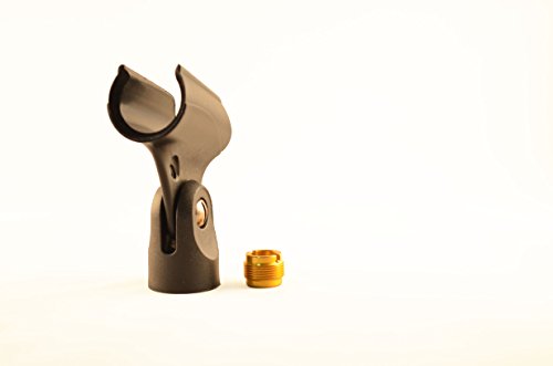 Cloak Electronics (Tm) Black Universal Microphone Clip Holder With 5/8" Male To 3/8" Female Nut Adapter #TOP1