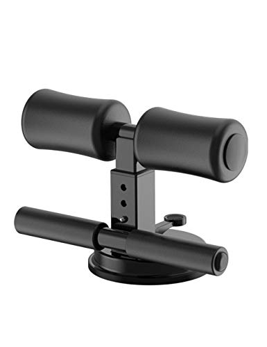 Frlozs Sit up Bar Assistant Device for Floor Portable Adjustable Self-Suction Training Equipment Black