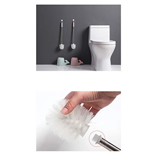 Jkxwx Toilet Brush Toilet Brush Set, Toilet Brush And Fun Whale Base, Manual Cleaning Tool For Home Bathroom, Cleaning Brush (Pink/Green) Toilet Bowl Brush (Color : Green) #TOP3