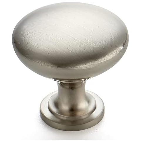 Ravinte 30 Pack Brushed Nickel Round Zinc Cabinet Knobs for Kitchen Bathroom Closet Dresser Cabinets Cover