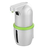 Dispensador de jabón impermeable: la parte inferior está equipada con goma antideslizante para fortalecer el sellado de la caja de la batería, que es más larga que la mayoría de otros dispensadores de jabón manos libres automáticos sin baterías selladas.