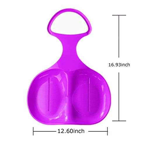 Tarandus 2Pcs Snow Board For Kids | Snow Sled Board,Outdoor Winter Plastic Skiing Boards Snow Grass Sand Sled Board Ski Pad Snowboard Saucer Sled Luge For Kids/Adult (Sizem-2Pcs) #TOP3