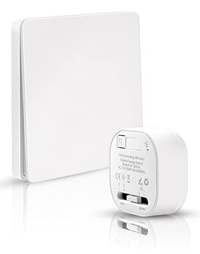 Funkschalter Set ohne batterie NETONDA Funk Lichtschalter mit Empfänger Batterieloser Funk-Wandschalter, Keine Verkabelung Erforderlich, Innen 50M Reichweite, Drahtlos Schalter für Lampe Funkschalter Set ohne batterie NETONDA Funk Lichtschalter mit Empfänger Batterieloser Funk-Wandschalter, Keine Verkabelung Erforderlich, Innen 50M Reichweite, Drahtlos Schalter für Lampe