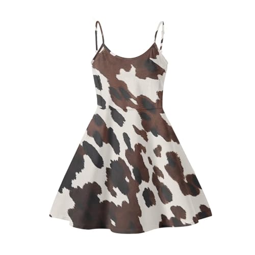 Image of Cozeyat Women Girls Summer Sleeveless Dress Casual Swing Beach Cover Up Knee Length Dresses,Large Size XS-4XL