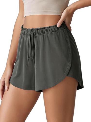 Image of ODODOS Modal Soft Lounge Shorts for Women Drawstring High Waist Casual Sleepwear Lightweight Cozy Pajama Bottom