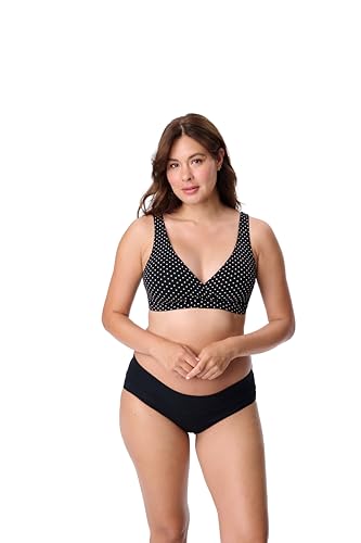 Image of Motherhood Maternity Women's Soft Cotton Spandex Wrap Front Maternity & Nursing Sleep Bralette Bra S-3x