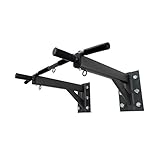 Klimmzugstange An Der Wand Montierte Klimmzugstange, Klimmzugstange Home Gym Boxsack und TRX Trainingshaken Übungshalterung, Oberkörper-Trainingsstange （schwarz）