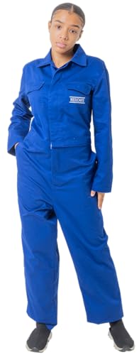 Insouciante Trajes de caldera para mujer, de jardinería y pintura, overoles de trabajo para mujer con característica única de cremallera en la cintura, overol de trabajo para mujer, azul, 34-36