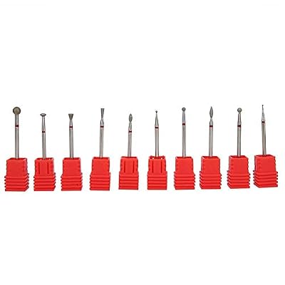 Nail Drill Bits Set, 10Pcs Carbide Nail Drill Nail Polish For Acrylic Gel Nails Cuticle Manicure Nail Burr For Nail Art Equipment Pedicure Wearable(Type A)