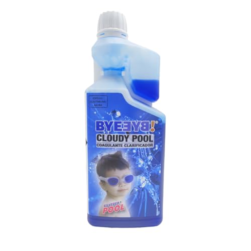 Silvered Pool BYEƎYꓭ! Cloudy Pool: Coagulante, Floculante y Clarificador de Aguas en Piscinas y SPA 500 ml