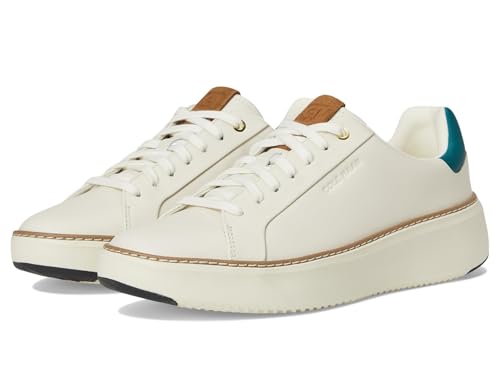 Cole Haan Cole Haan Women's Grandpro Topspin Sneakers, Ivory Leather/Tobacco Suede/Leather, 8-C US