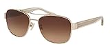 Coach HC7064 926513 56M Light Gold/Crystal Light Brown/Brown Gradient Aviator Sunglasses For...
