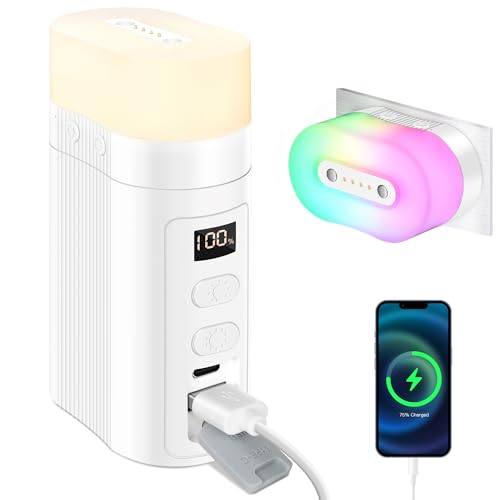 TRELC Ambient Light, Multi-Scene Atmosphere Light with 11 Light Modes, Disassembly Design & Magnetic Base, 6000mA Power Bank, Night Light Atmosphere Creation for Bedroom, Living Room, Camping (White)