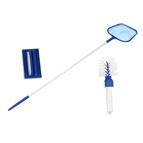 Alasum Kit de Nettoyage Piscine avec Filet Brosse de Nettoyage Filet à Mailles Fines pour Piscine Sol et Enterrée