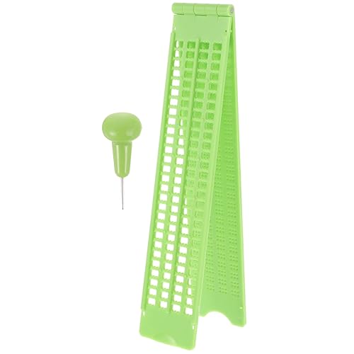 Ipetboom 1Set Line Cell Braille Writing and Stylus Kit Plastic Braille Fingerboard for Blind and Visually Impaired Tactile Learning Tool for Writing and Reading
