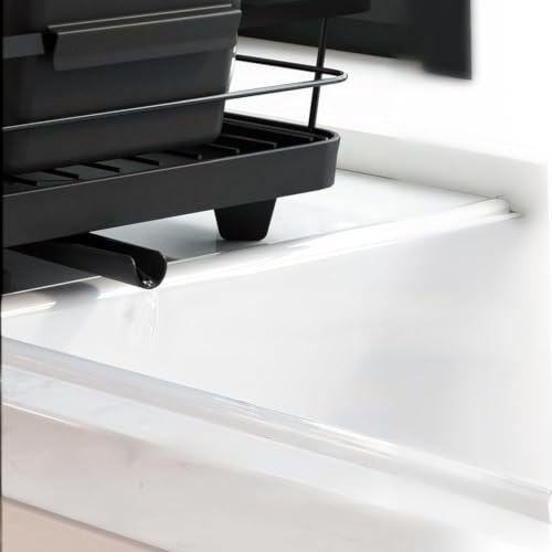 Image of Utensils Drying Rack|Dish Drying Rack with Drainer Tray|Bartan Stand Steel|Kitchen Drying Racks|Utensils Stand & Dish Drainer Rack (Black)