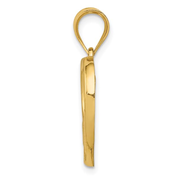 IceCarats 14K Solid Yellow Gold Mother Daughter Heart Love Necklace Mama Charm Pendant4