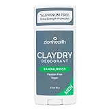 Clay Dry Deodorant Men Sandalwood Zion Health 2.8 oz Stick