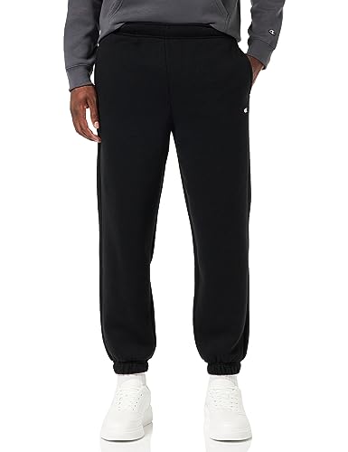Preisvergleich Produktbild Champion Herren Legacy Authentic Pants C-Logo Powerblend Fleece elastische Bündchen Trainingshose, schwarz, 34-37