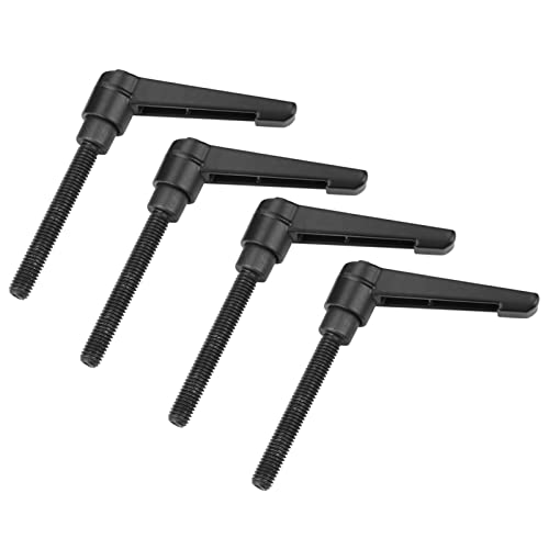Cocoarm Poignée Réglable en Alliage de Zinc, Bouton à Main de Machine avec Goujon fileté pour équipement D'emballage, Machine à Souder, Machines à Bois, Paquet de 4 (Longueur de vis 50MM)