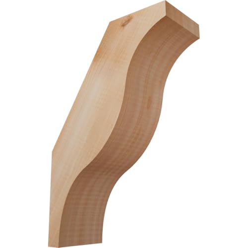 Ekena Millwork BRC04X08X12FST00SWR 3 1/2"W x 8"D x 12"H Funston Smooth Knee Brace, Western Red Cedar