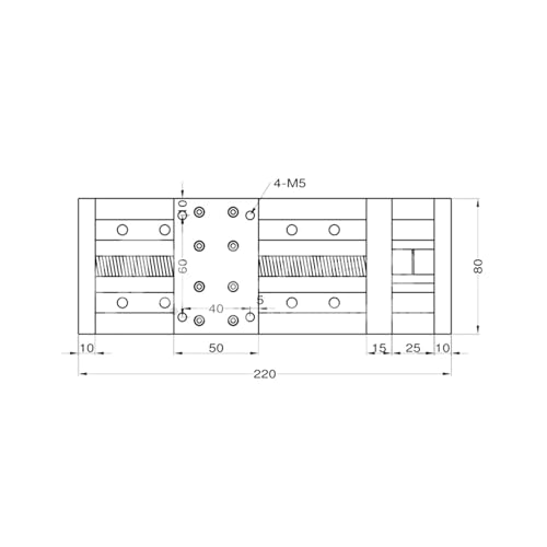 Rail de guidage linéaire CNC GX80 élimine le jeu mécanique table de précision SFU1605 200mm
