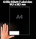 AVERY Zweckform J8163-25 Adressetiketten/Adressaufkleber (350 Etiketten, 99,1x38,1mm auf A4, bedruckbar, selbstklebend, für DIN lang Briefkuverts, Papier matt, Inkjet-Drucker) 25 Blatt, weiß