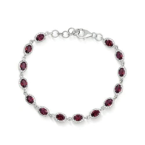 Bracelet rivière en argent avec fermoir mousqueton anti-perte