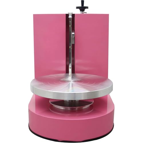Máquina de decoración de pasteles, tocadiscos automáticos con raspador graduado, velocidad ajustable, rotación hacia adelante y hacia atrás, para pasteles de cumpleaños y herramientas para hornear