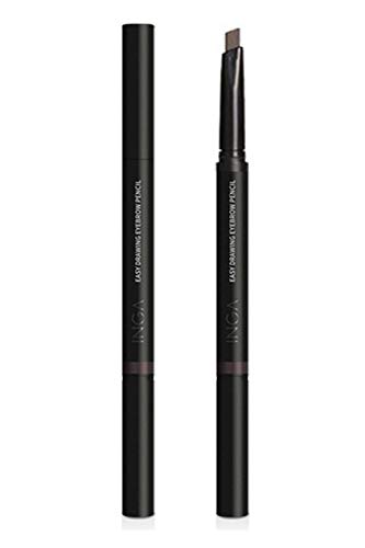 IINGA Easy Drawing Eyebrow Pencil with Triangle edge shape, Easy & Fast Drawing (Choco Brown) (Gray Brown)