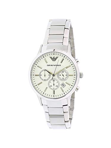 Emporio Armani Men's Sportivo AR2458 Silver Stainless-Steel Plated Japanese Quartz Fashion Watch