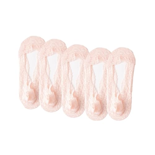 Pleteffect Socks, Lace No Show Liner Sock, 5 Pairs Lace Low Cut Liner Boat
