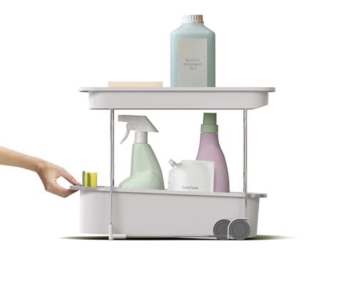 Joseph Joseph CupboardStore 2-Tier Easy-Access Wheeled Storage Caddy – Under-Sink Kitchen Organizer, Made from Recycled Plastic by Joseph Joseph - Image 2