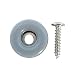 Produktbild 4 Stück HKB ® Teflon-Möbelgleiter für den Innenbereich, rund ø=19mm, 6mm stark, mit verzinkter Schraube 20mm, Material: PTFE mit 5mm Gummipuffer, graublau, Artikel-Nr. 81661