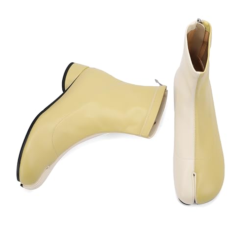 Cuctos Tabi Boots Split Toe Ankle Boots for Women Japanese