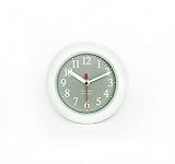 WazStone Perfect Bay Water Resistant Clock,Quiet Non-Ticking Sweep Movement,Simple Design,6.5'' in D