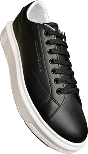ARMANI EXCHANGE Venice Con Logo Ricamato Sulla Suola Della Piattaforma, Scarpe da ginnastica Uomo, Nero, 39 EU