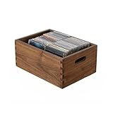 Construction de caisse en bois robuste : cette unité de stockage de disques vinyles est fabriquée en noyer noir robuste qui offre une solution de caisse de stockage de disques solide et durable for votre collection. Facile à manipuler, il peut être facilement soulevé grâce aux poignées.