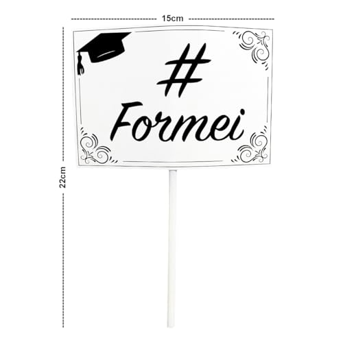 Plaquinhas Divertidas para Formatura - 10 Unidades