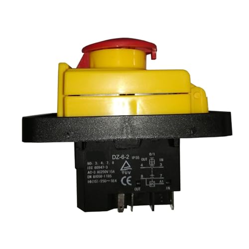 UIMWHAVG DZ-6-2 15A 250V IP55 Electromagnetic Drill Push Button Pushbutton Switch Magnetic Machine Switches