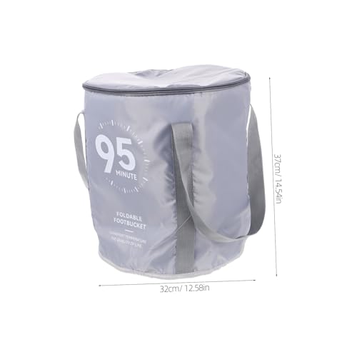 Spa plegable para pies Ipetboom 37x32x32 cm gris miniatura 2