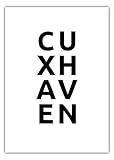 Premium Poster Stadt CUXHAVEN | Städtemotiv, Typografie | 