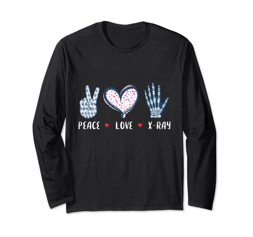 Pace Love X-Ray Radiologia Tech regali per uomini donne Rad RTR Maglia a Manica