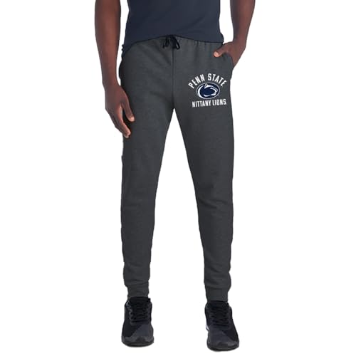Officially Licensed Jogger Sweatpants Unisex for Men & Women with Pockets Arched Text Charcoal Collection