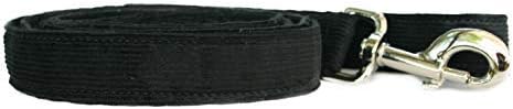 Corduroy Hemp Leash 6' Black by The Good Dog Company