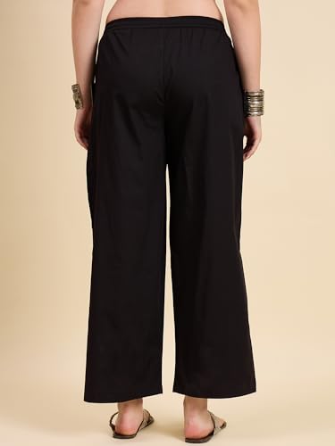 Image of Nermosa Women's Loose Cotton Relaxed Fit Palazzo