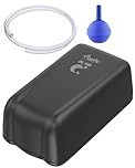Pawfly Aquarium Air Pump 2.5 L/min Battery Powered Oxygen Pump for 20-120 L Fish Tanks, Portable Silent Aerator Pump with Metal Back Clip for Outdoor Fishing Power Outage (D Battery not Included)