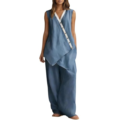 Survêtement d'été bohème pour femme combinaison de loisirs pantalon jambes larges