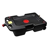 15 Gallon Oil Drain Pan - 58 Quart Large Opening with Seal Cap for Easy Access and Leak-Free, Screw Oil Drain Container Vent for Smooth Oil Pour Out - Ideal Oil Change Pan for Cars and Trucks, Black