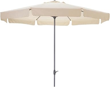 BAKAJI Runder Sonnenschirm für den Garten, Mittelstab, Durchmesser 3 mm